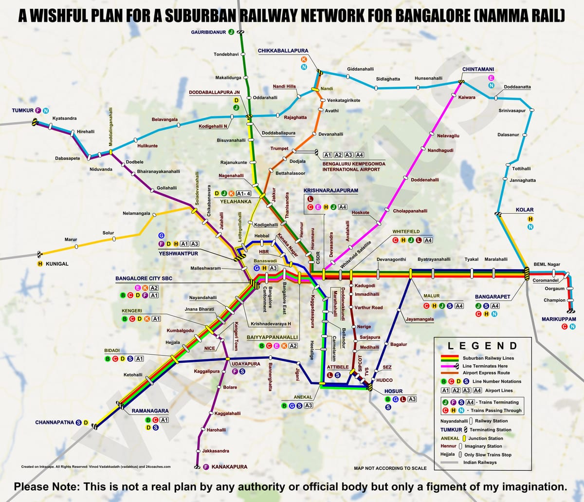 karta željezničke stanice Bangalore