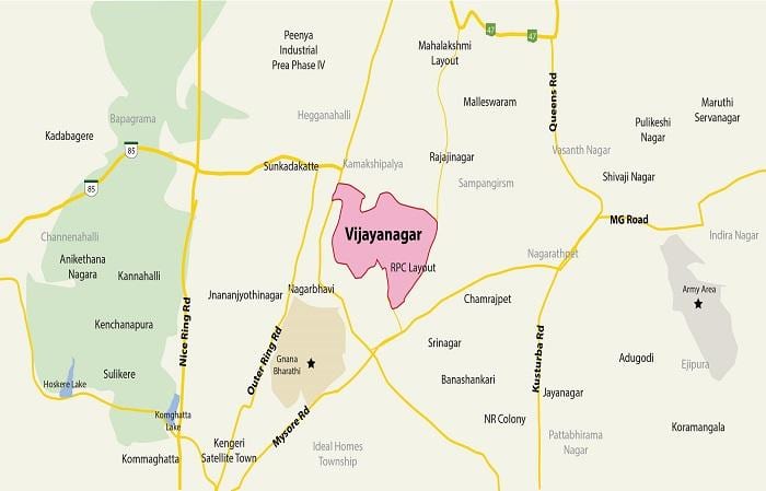 karta Виджаянагар Bangalore