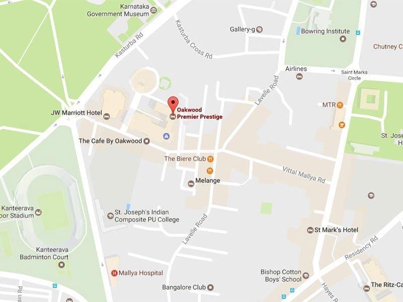 karta grada Bangalore UB