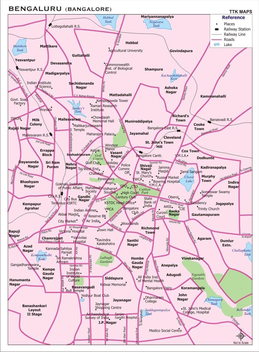 Bangalore korijen karti