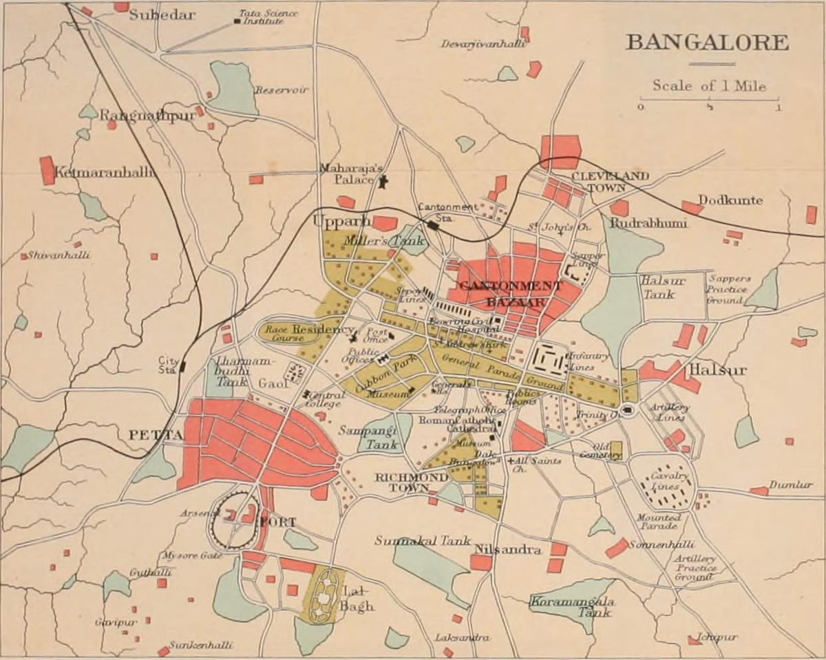 Bangalore staroj karti