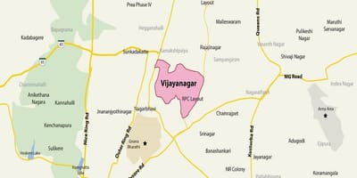 Karta Виджаянагар Bangalore