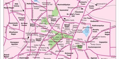 Karta grada Bangalore